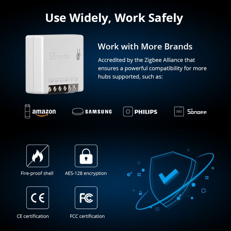 Sonoff - Умный мини-выключатель SONOFF ZBminir2 Zigbee, умный
