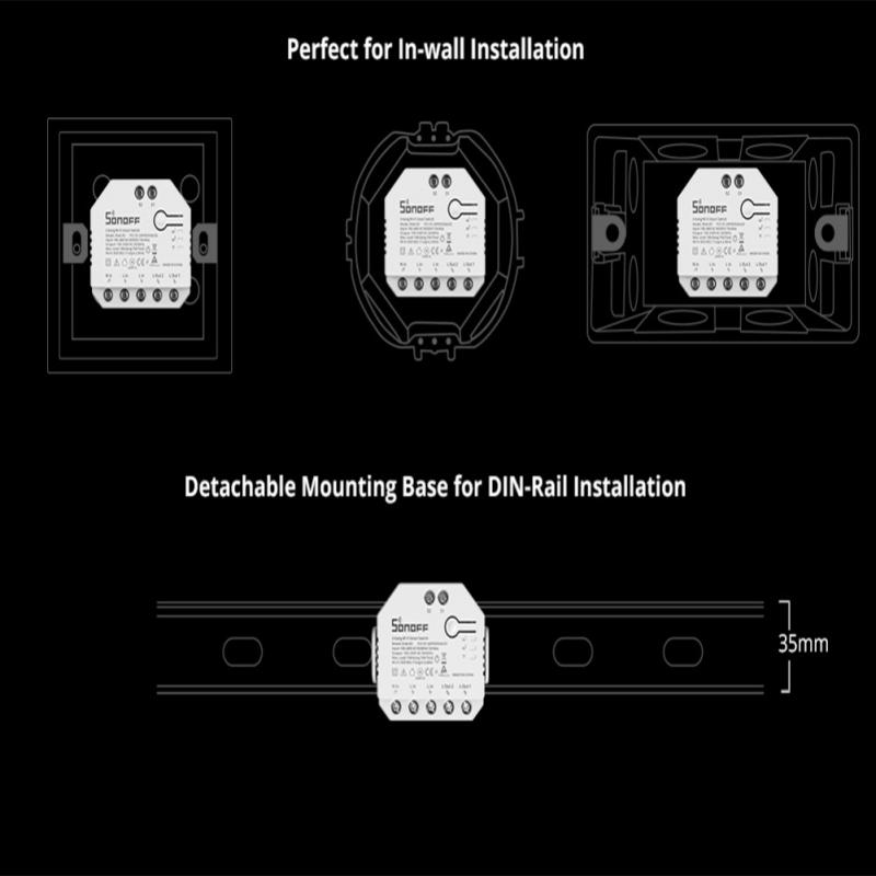 Sonoff - 1-8 шт. Умный выключатель SONOFF DUAL