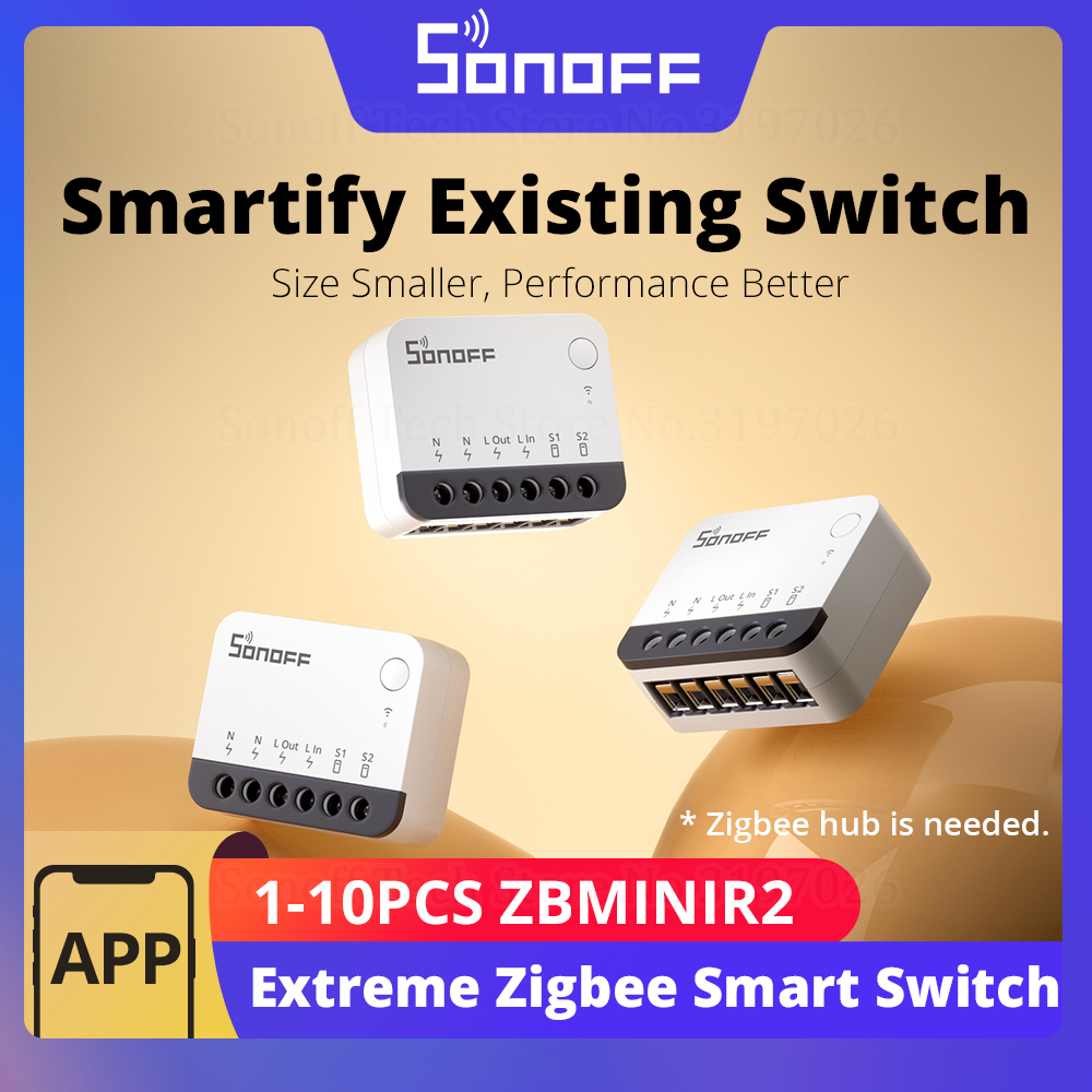 Sonoff Mini R4 - Умный выключатель SONOFF ZBMINIR2 Zigbee с