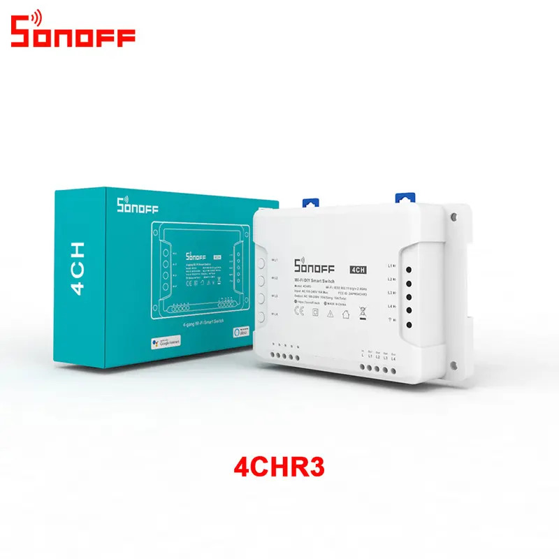 Sonoff - Умный Wi-Fi выключатель Sonoff 4CHR3 на