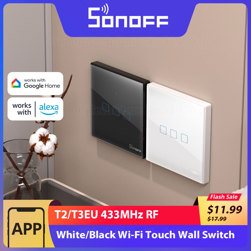 Sonoff Basic - SONOFF T2/T3EU 433 МГц RF Wi-Fi