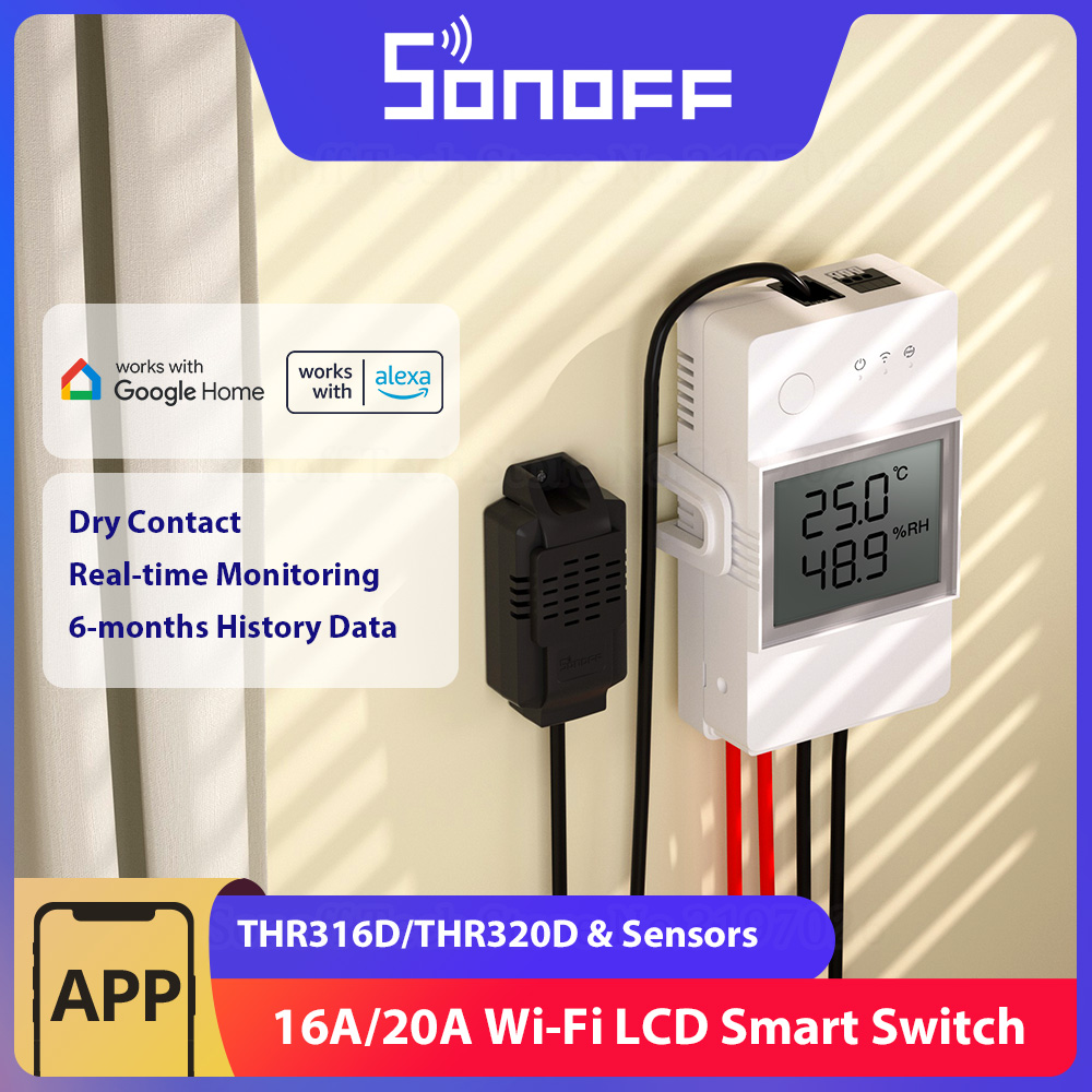 Sonoff Mini R4 - SONOFF THR316D/THR320D Интеллектуальный переключатель температуры и