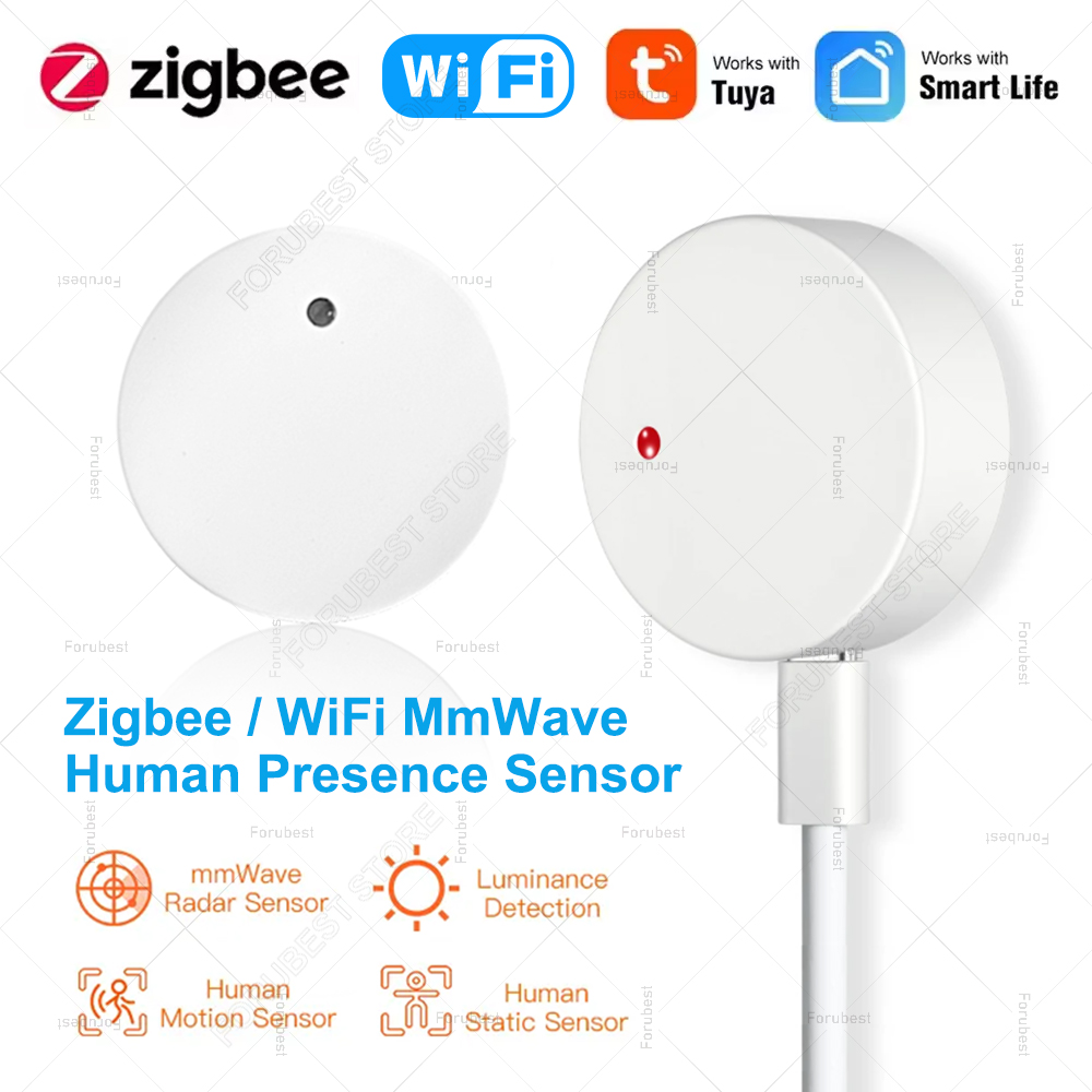 Home Assistant Tuya - ZigBee Wi-Fi MmWave датчик присутствия человека