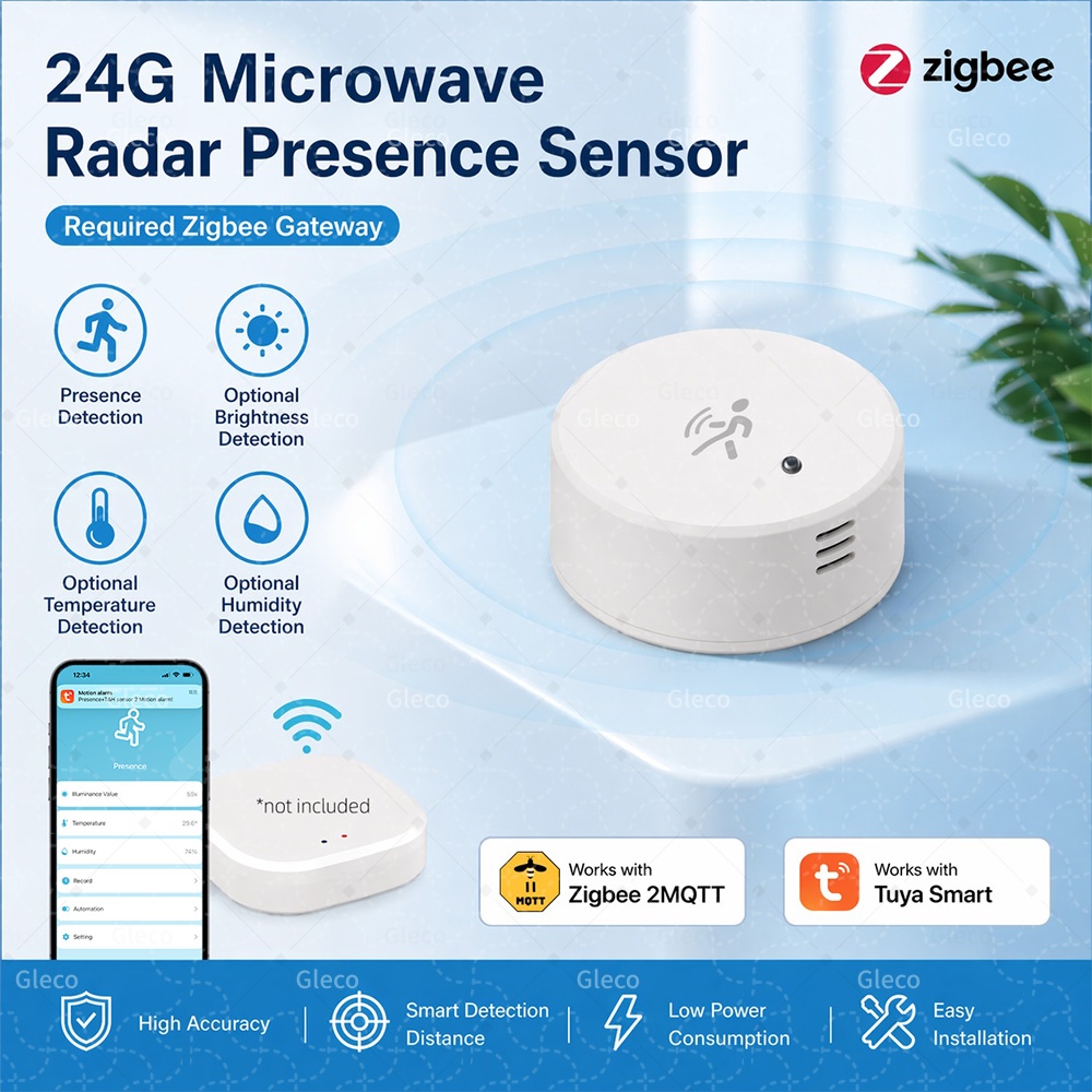Tasmota - Датчик присутствия человека Zigbee Tuya 24G
