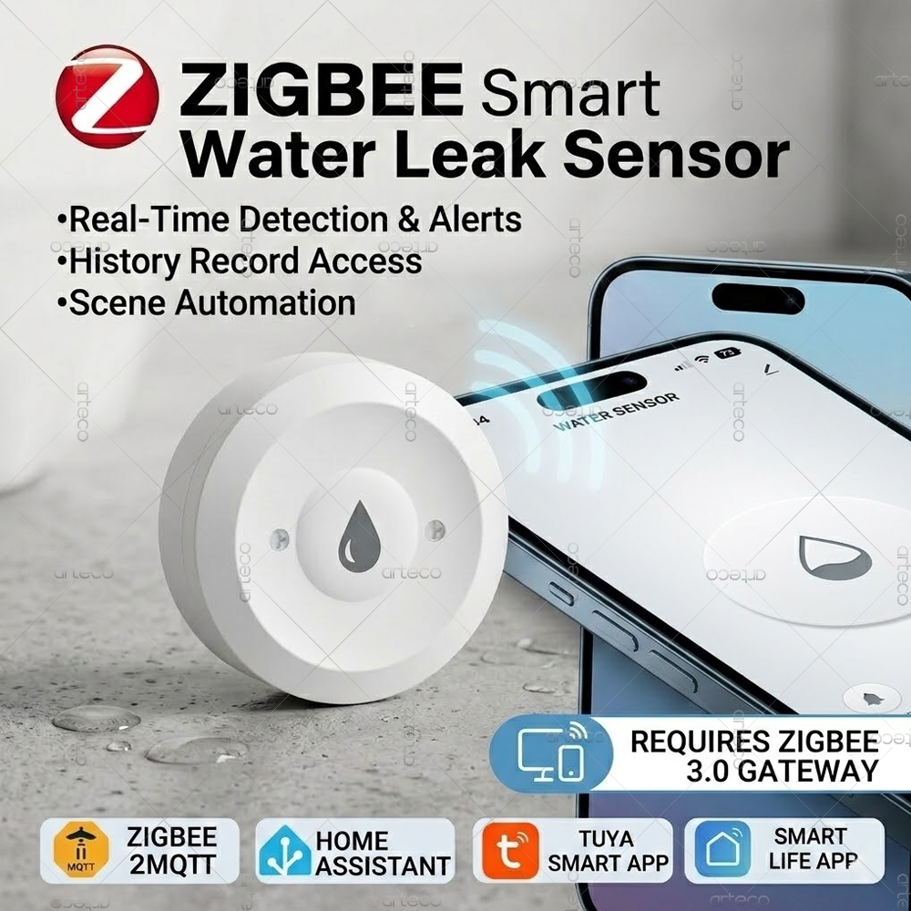 Датчик протечки воды Zigbee, д – обзор и цена Home Assistant Tuya