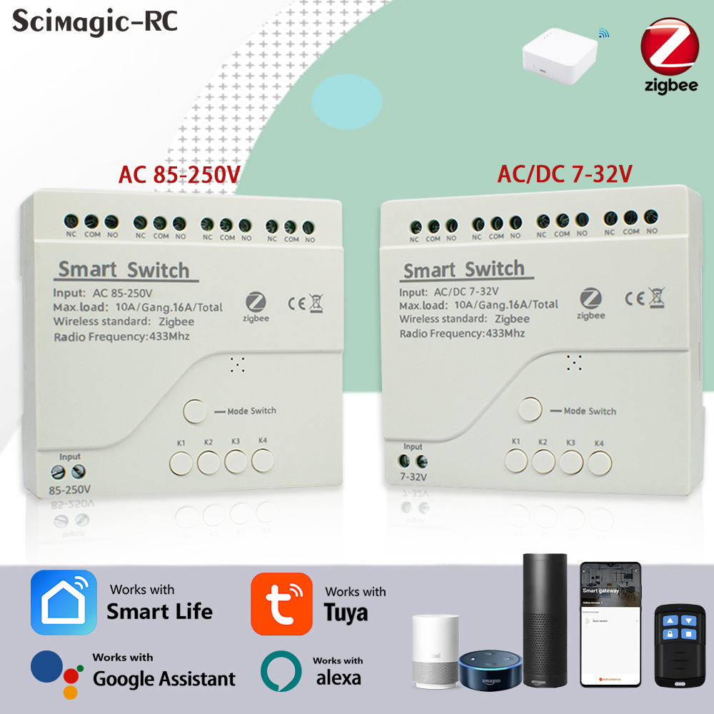 4-канальный модуль реле Zigbee – обзор и цена Smart Relay Tuya