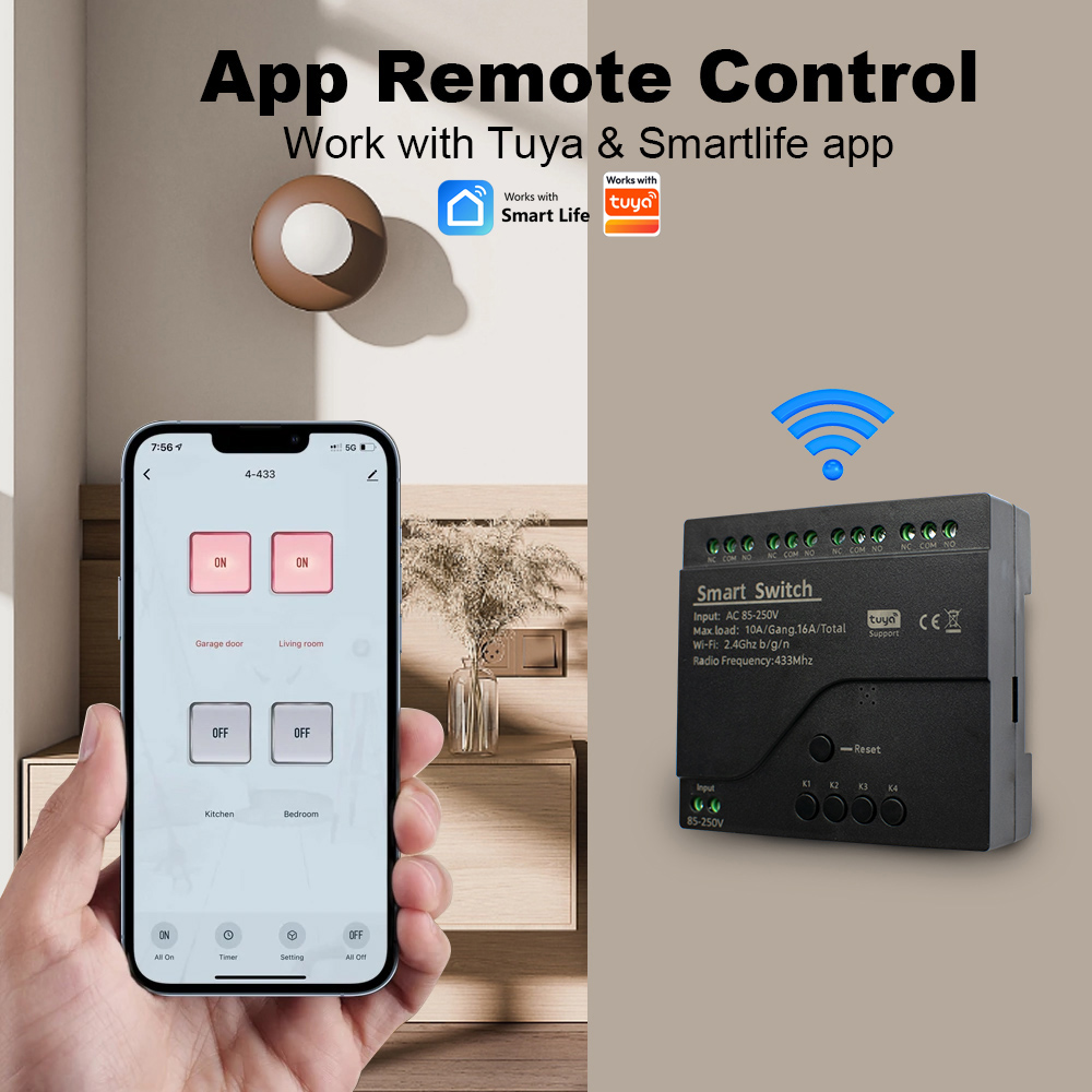 Новый 4-канальный умный Wi-Fi  – обзор и цена Tuya 4 Channel
