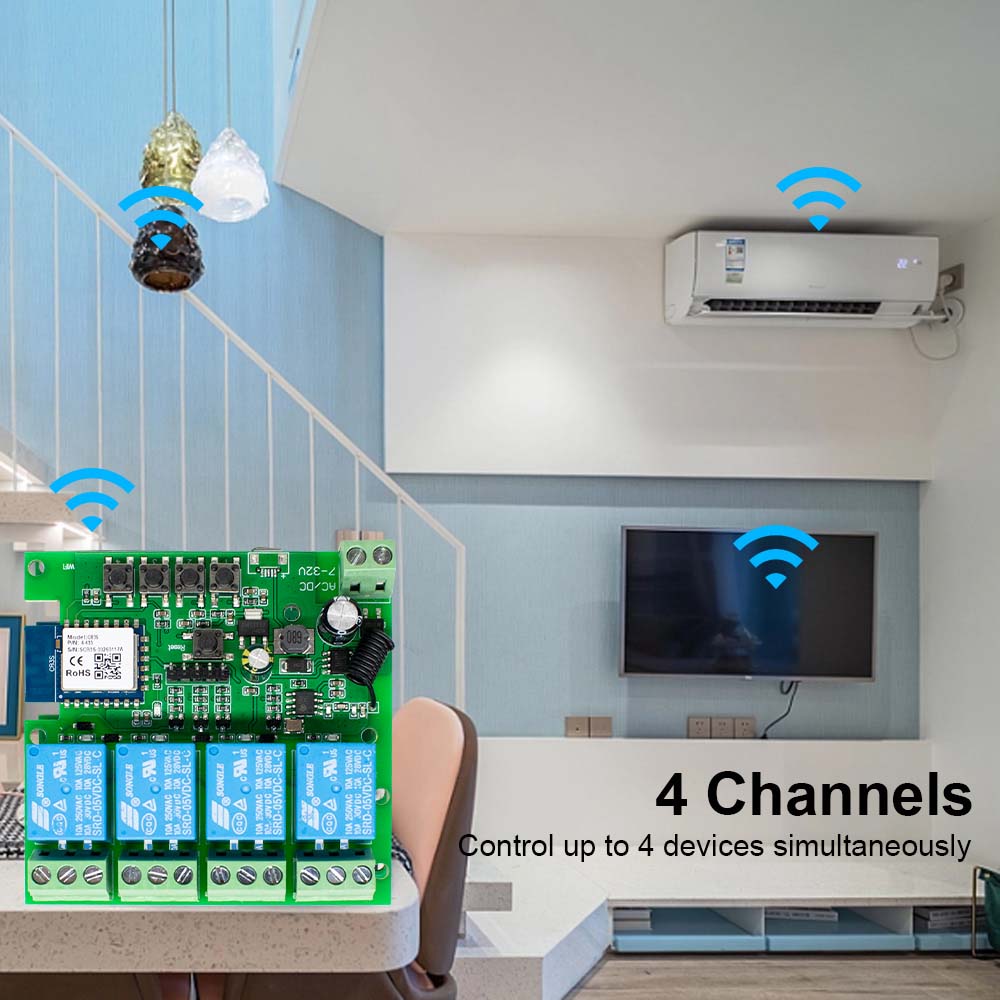 4-канальный Wi-Fi релейный мод – обзор и цена Tuya 4 Channel
